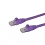 Cabo Ethernet CAT6 StarTech.com de 2m – Cabo Ethernet Gigabit CAT 6 roxo – Cabo de rede/patch RJ45 UTP 250MHz 100W PoE sem patilha com alívio de tensão, testado individualmente