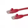 Cabo Ethernet CAT6 StarTech.com de 2m – Cabo Ethernet Gigabit CAT 6 vermelho – Cabo de rede/patch RJ45 UTP 250MHz 100W PoE sem patilha com alívio de tensão, testado individualmente