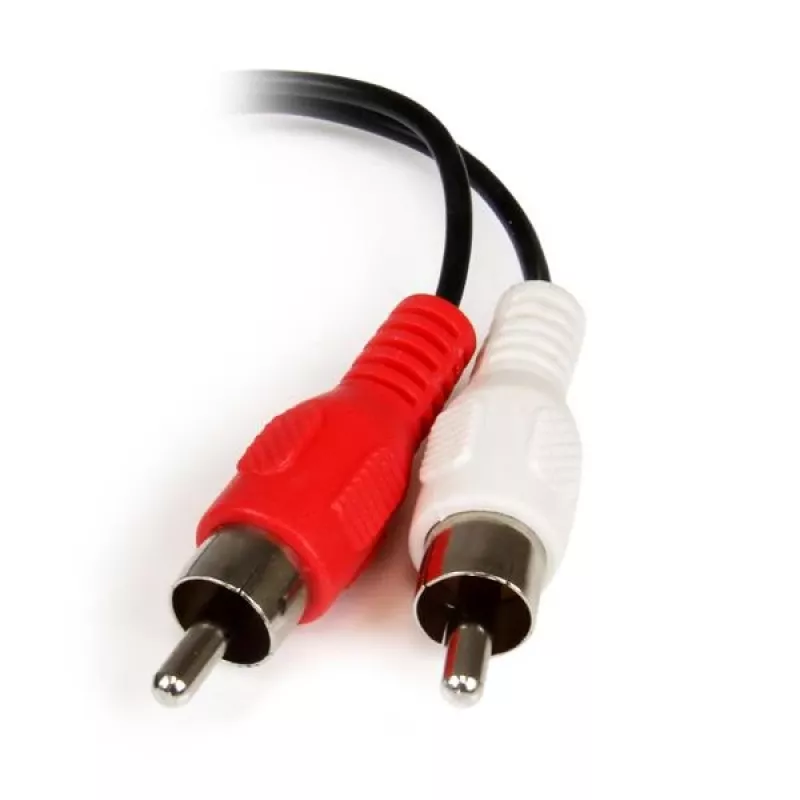 Cabo de áudio estéreo StarTech.com de 15 cm – conector fêmea jack de 3,5 mm para 2x fichas RCA
