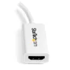 Adaptador Mini DisplayPort para HDMI StarTech.com - Conversor de vídeo ativo mDP para HDMI - 4K 30Hz - Mini DP ou Thunderbolt 1/2 Mac/PC para monitor HDMI/televisor/ecrã - Dongle adaptador mDP 1.2 para HDMI - Branco