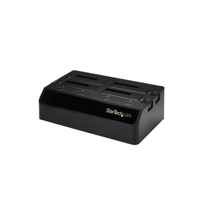 Docking station para disco rígido USB 3.0 SATA de 4 baías StarTech.com, dock USB para disco rígido, docking station externa para SSD/HDD SATA III de 2,5/3,5 polegadas, baía de disco rígido hot-swap, carregamento superior