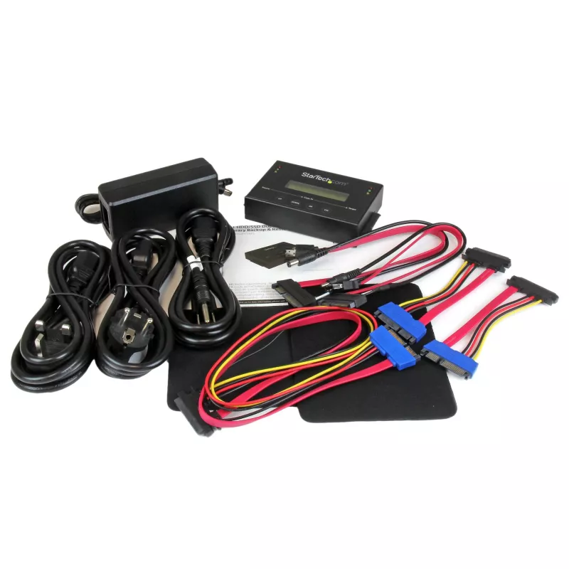 Duplicador de discos rígidos autónomo 1:1 StarTech.com com gestor de imagens de disco para backup e recuperação, armazenar várias imagens de disco numa unidade SATA de 2,5/3,5 polegadas, clonador HDD/SSD, não requer PC