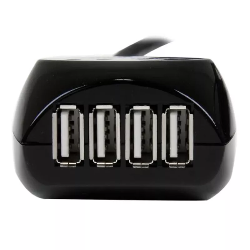 Cabo USB 2.0 ativo StarTech.com de 15 m com hub de 4 portas, USB 2.0, 480 Mbit/s, preto, 15 m, 110 – 240 V, 5 V