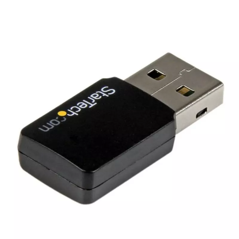 Adaptador de rede Wireless-AC Mini Dual-Band AC600 USB 2.0 StarTech.com - Adaptador Wi-Fi 1T1R 802.11ac