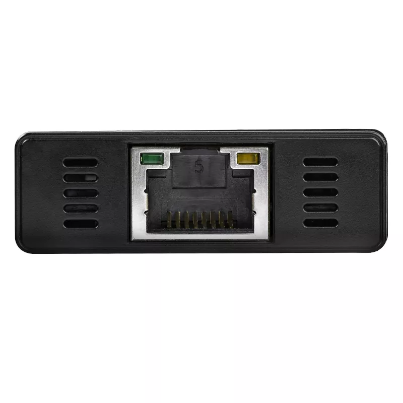 Hub USB 3.0 portátil de 3 portas StarTech.com com Gigabit Ethernet - Alumínio com cabo integrado~Hub USB 3.0 portátil de 3 portas com Gigabit Ethernet - 5 Gbit/s - Alumínio com cabo integrado