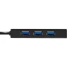 Hub USB 3.0 portátil de 3 portas StarTech.com com Gigabit Ethernet - Alumínio com cabo integrado~Hub USB 3.0 portátil de 3 portas com Gigabit Ethernet - 5 Gbit/s - Alumínio com cabo integrado
