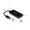 Hub USB 3.0 portátil de 3 portas StarTech.com com Gigabit Ethernet - Alumínio com cabo integrado~Hub USB 3.0 portátil de 3 portas com Gigabit Ethernet - 5 Gbit/s - Alumínio com cabo integrado