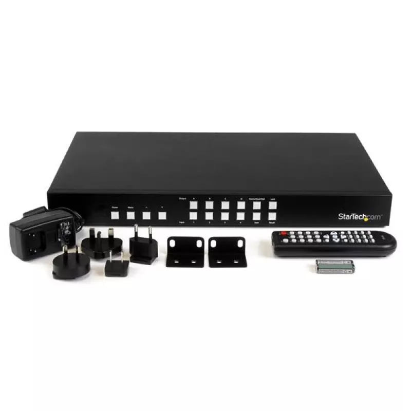 Comutador de matriz HDMI 4x4 StarTech.com com multivisor de imagem em imagem ou parede de vídeo