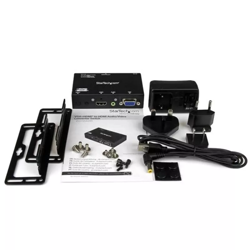 Comutador conversor HDMI + VGA para HDMI 2x1 StarTech.com com comutação automática e prioritária – 1080p