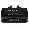 Comutador KVM de cabo USB VGA de 2 portas StarTech.com – alimentado por USB com comutador remoto