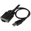 Comutador KVM de cabo USB VGA de 2 portas StarTech.com – alimentado por USB com comutador remoto