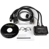 Comutador KVM de cabo USB VGA de 2 portas StarTech.com – alimentado por USB com comutador remoto