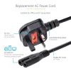 Cabo de alimentação para portátil UK StarTech.com de 3ft (1m), BS 1363 para C7, 2,5A 250V, 18AWG, preto, cabo de substituição para portátil UK, cabo de alimentação para impressora, cabo de carregamento AC para portátil, cabo de alimentação para portátil