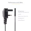 Cabo de alimentação para portátil UK StarTech.com de 3ft (1m), BS 1363 para C7, 2,5A 250V, 18AWG, preto, cabo de substituição para portátil UK, cabo de alimentação para impressora, cabo de carregamento AC para portátil, cabo de alimentação para portátil