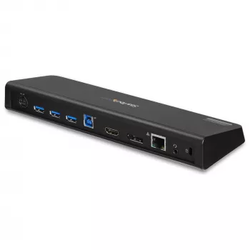 Docking station USB 3.0 para monitor duplo StarTech.com com HDMI e DisplayPort 4K – USB 3.0 para 4x USB-A, Ethernet, HDMI e DP – Docking station universal USB Type-A para portátil Mac e Windows