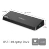 Docking station USB 3.0 para monitor duplo StarTech.com com HDMI e DisplayPort 4K – USB 3.0 para 4x USB-A, Ethernet, HDMI e DP – Docking station universal USB Type-A para portátil Mac e Windows
