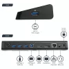 Docking station USB 3.0 para monitor duplo StarTech.com com HDMI e DisplayPort 4K – USB 3.0 para 4x USB-A, Ethernet, HDMI e DP – Docking station universal USB Type-A para portátil Mac e Windows