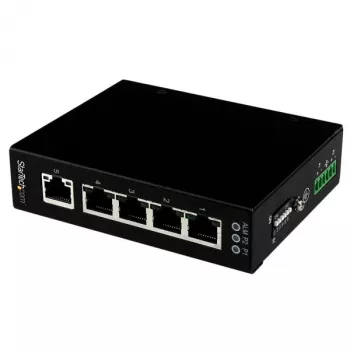 Comutador Ethernet Gigabit Industrial Não Gerido de 5 portas StarTech.com – calha DIN / montagem na parede