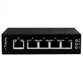 Comutador Ethernet Gigabit Industrial Não Gerido de 5 portas StarTech.com – calha DIN / montagem na parede