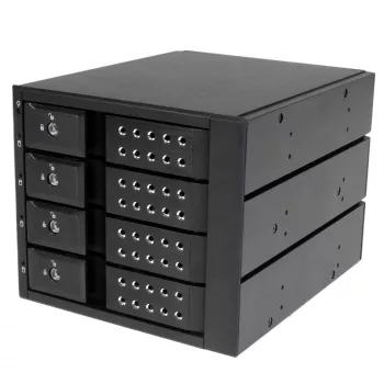 Backplane móvel de rack hot-swap trayless de alumínio de 4 baías StarTech.com para SAS II/SATA III de 3,5