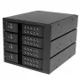 Backplane móvel de rack hot-swap trayless de alumínio de 4 baías StarTech.com para SAS II/SATA III de 3,5