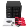 Backplane móvel de rack hot-swap trayless de alumínio de 4 baías StarTech.com para SAS II/SATA III de 3,5