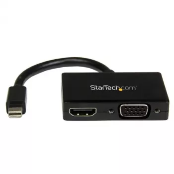 Adaptador A/V de viagem StarTech.com: Conversor 2-em-1 Mini DisplayPort para HDMI ou VGA