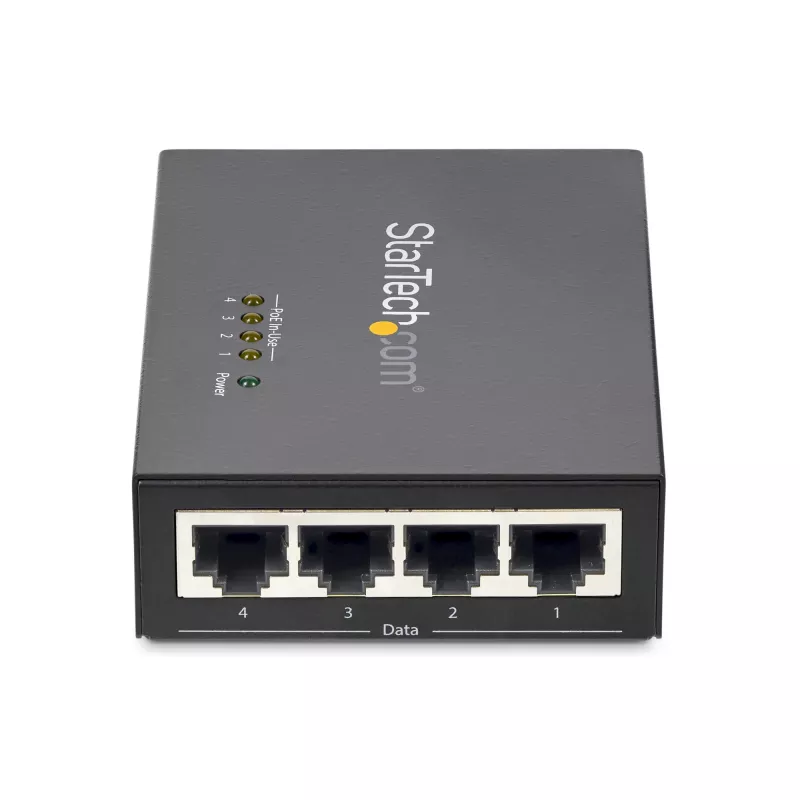 Midspan Gigabit de 4 portas StarTech.com – Injetor PoE+ – 802.3at/af