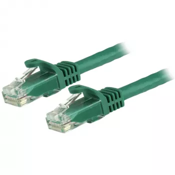 Cabo Ethernet CAT6 StarTech.com de 3 m – Cabo Ethernet Gigabit CAT 6 verde – 250 MHz 100 W PoE RJ45 UTP de rede/patch com proteção da patilha e alívio de tensão, testado individualmente