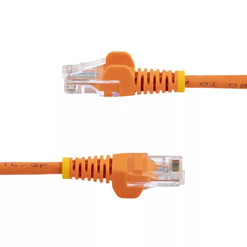 Cabo patch Cat5e StarTech.com com fichas RJ45 sem proteção da patilha – 3 m, laranja