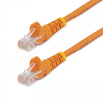 Cabo patch Cat5e StarTech.com com fichas RJ45 snagless – 2 m, laranja