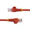 Cabo patch Cat5e StarTech.com com fichas RJ45 sem proteção da patilha – 1 m, vermelho