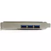 Placa PCI Express USB 3.0 de 4 portas StarTech.com, PCIe, USB 3.2 Gen 1 (3.1 Gen 1), Full-Height / Low-Profile, PCI 2.0, preto, aço inoxidável, 3 m