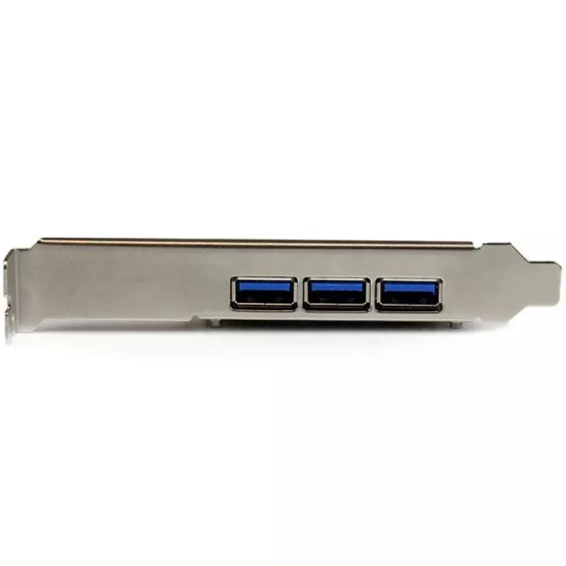 Placa PCI Express USB 3.0 de 4 portas StarTech.com, PCIe, USB 3.2 Gen 1 (3.1 Gen 1), Full-Height / Low-Profile, PCI 2.0, preto, aço inoxidável, 3 m