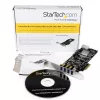 Placa PCI Express USB 3.0 de 4 portas StarTech.com, PCIe, USB 3.2 Gen 1 (3.1 Gen 1), Full-Height / Low-Profile, PCI 2.0, preto, aço inoxidável, 3 m