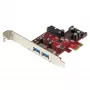 Placa PCI Express USB 3.0 de 4 portas StarTech.com – 2 externas e 2 internas – alimentação SATA – suporte UASP – 2 internas (IDC) estilo header de motherboard