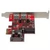 Placa PCI Express USB 3.0 de 4 portas StarTech.com – 2 externas e 2 internas – alimentação SATA – suporte UASP – 2 internas (IDC) estilo header de motherboard