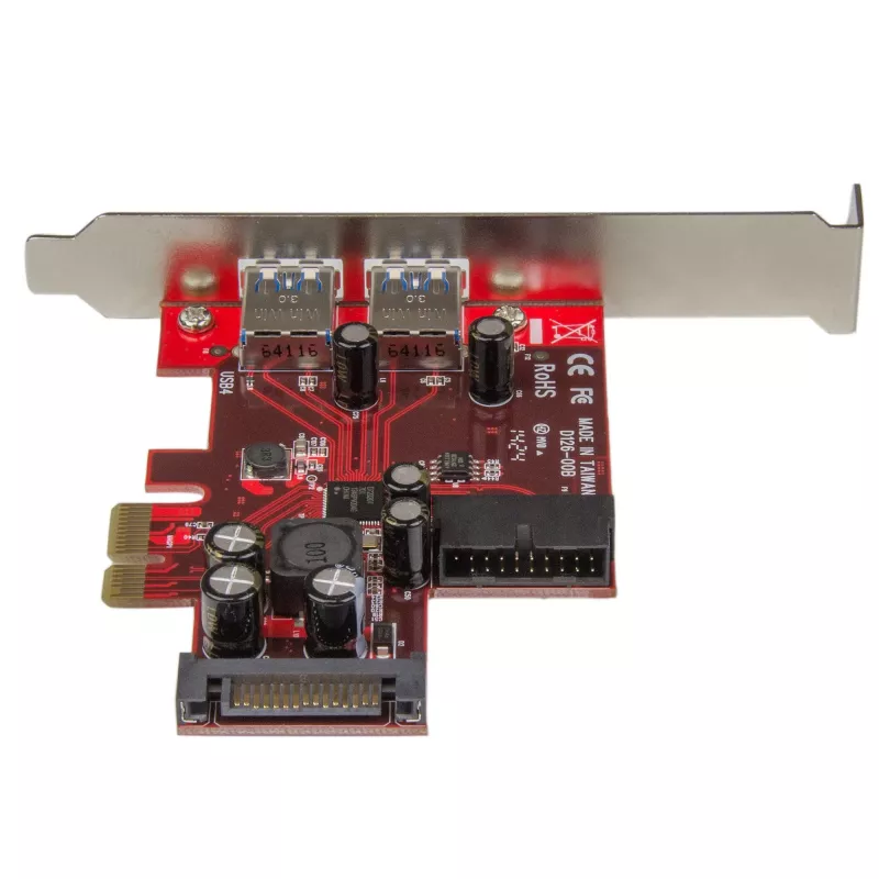 Placa PCI Express USB 3.0 de 4 portas StarTech.com – 2 externas e 2 internas – alimentação SATA – suporte UASP – 2 internas (IDC) estilo header de motherboard