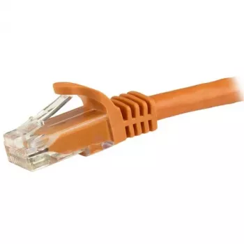 Cabo Ethernet CAT6 StarTech.com de 1 m - Laranja CAT 6 Gigabit Ethernet - 250MHz 100W PoE RJ45 UTP cabo de rede/patch com proteção do encaixe e alívio de tensão testado individualmente