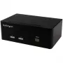 Comutador KVM de 2 portas StarTech.com com VGA duplo – USB 2.0, 1920 x 1200 píxeis, Full HD, 18 W, preto
