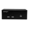 Comutador KVM de 2 portas StarTech.com com VGA duplo – USB 2.0, 1920 x 1200 píxeis, Full HD, 18 W, preto