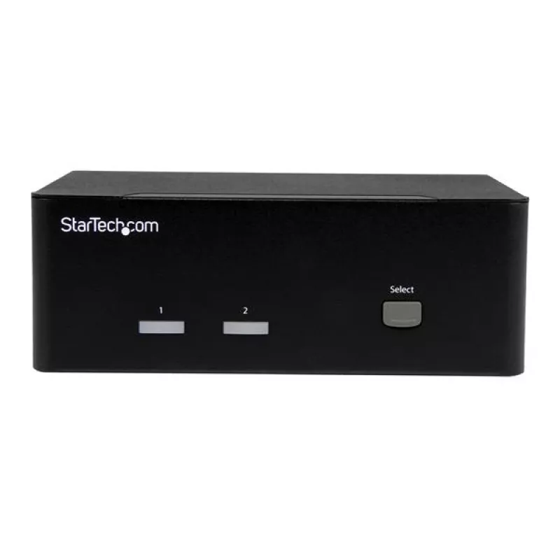 Comutador KVM de 2 portas StarTech.com com VGA duplo – USB 2.0, 1920 x 1200 píxeis, Full HD, 18 W, preto