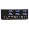 Comutador KVM de 2 portas StarTech.com com VGA duplo – USB 2.0, 1920 x 1200 píxeis, Full HD, 18 W, preto