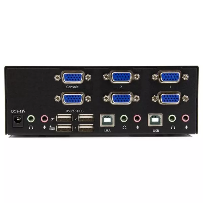 Comutador KVM de 2 portas StarTech.com com VGA duplo – USB 2.0, 1920 x 1200 píxeis, Full HD, 18 W, preto