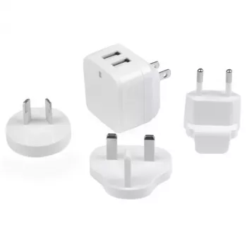 Carregador de parede USB de porta dupla StarTech.com – viagem internacional – 17 W/3,4 A – branco