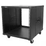 Rack de servidor aberto móvel de 4 postes 9U StarTech.com, rack de rede de quatro postes com rodas, rack de 19 polegadas para espaços reduzidos em casa/escritório, rack de dados pequeno para equipamento de computador/AV/IT – em conformidade TAA