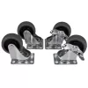 Rack de servidor aberto móvel de 4 postes 9U StarTech.com, rack de rede de quatro postes com rodas, rack de 19 polegadas para espaços reduzidos em casa/escritório, rack de dados pequeno para equipamento de computador/AV/IT – em conformidade TAA