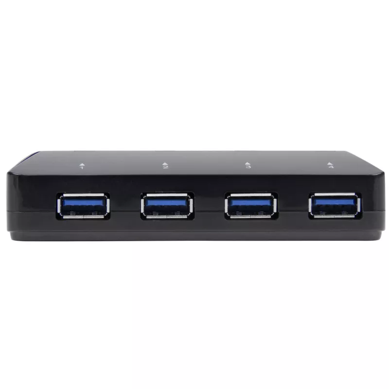 Hub USB 3.0 de 4 portas StarTech.com com porta de carregamento dedicada - 1 porta de 2,4A~Hub USB 3.0 de 4 portas (5Gbps) com porta de carregamento dedicada - 1 porta de 2,4A