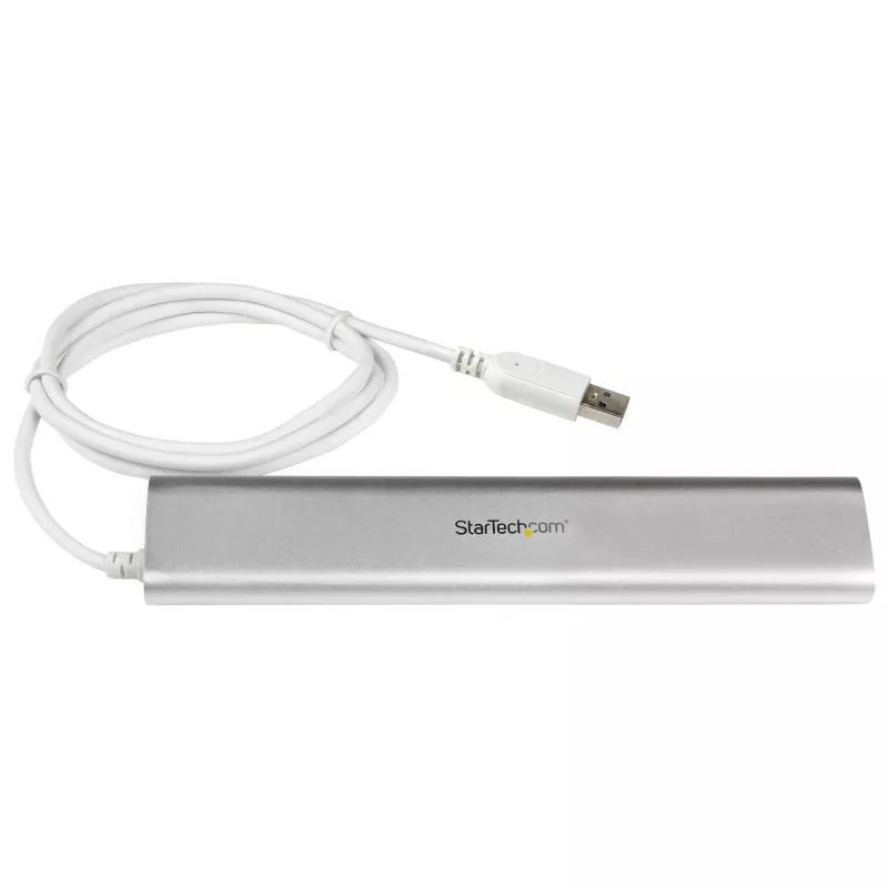 Hub USB de 7 portas StarTech.com, USB A para 7 portas USB-A, USB 5 Gbps, design robusto, alimentação por bus ou própria, expansão de hub USB 3.0 portátil para portátil com fonte de alimentação