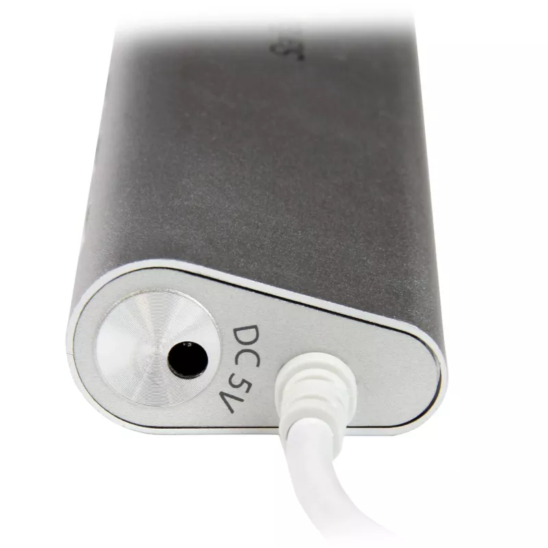 Hub USB de 7 portas StarTech.com, USB A para 7 portas USB-A, USB 5 Gbps, design robusto, alimentação por bus ou própria, expansão de hub USB 3.0 portátil para portátil com fonte de alimentação